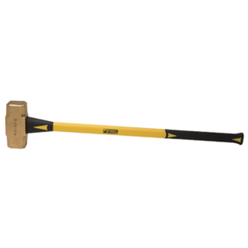 ABC Hammers Brass Sledge Hammer 33 Fiberglass Handle, 2-3/4 Face Diameter, 14 lbs. Head Weight, 37 OAL – ABC14BF