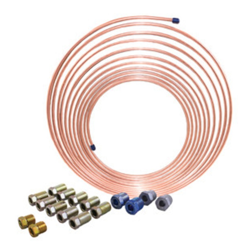 AGS 1/4 x 25 Nickel Copper Brake Line Coil and Tube Nut Kit – AKCNC-425K