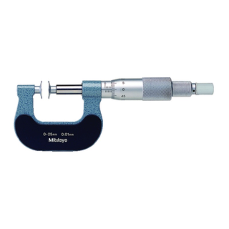 Mitutoyo Disc Micrometer, Mechanical, 0-25mm – 169-101