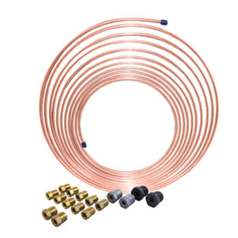 AGS 3/16 x 25 Nickel Copper Brake Line Coil and Tube Nut Kit – AKCNC-325K