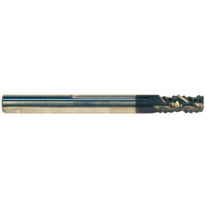 PROMAX Tools 3 Flute Solid Carbide nACRo Coated Roughing End Mill, 3/16 Size & Shank Diameter, 3/8 Length of Cut, 0.030 Corner Radius, 2 Overall Length