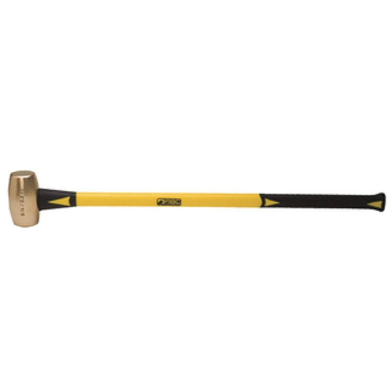 ABC Hammers Brass Sledge Hammer 33 Fiberglass Handle, 2-3/8 Face Diameter, 8 lbs. Head Weight, 36 OAL – ABC8BF