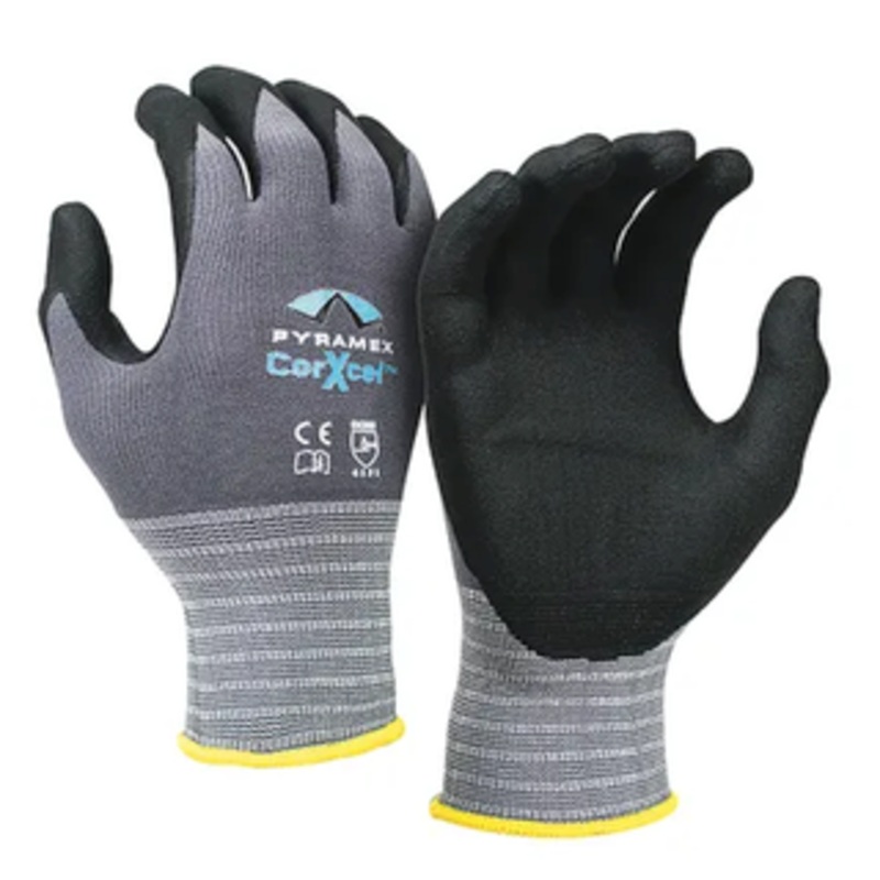 Pyramex Corxcel Micro-Foam Nitrile Gloves – Extra Large (10) Size – GL601XL