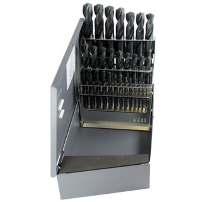 Rushmore USA 29 Piece HSS Screw Machine Stub Length Drill Set, 1/16 to 1/2 by 64ths – RM29B