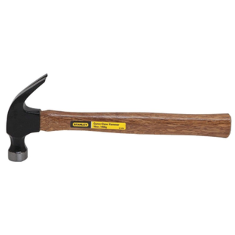 Stanley Hickory Handle Curve Claw Nailing Hammer, 16 oz. Head Weight – 51-616