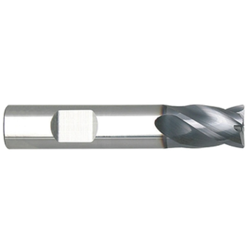 Niagara Cutter 4 Flute Stabilizer AlTiN Coated Carbide Single End Mill, 1/2 Size & Shank Diameter, 1 Length of Cut, .030 Corner Radius 3 Overall Length