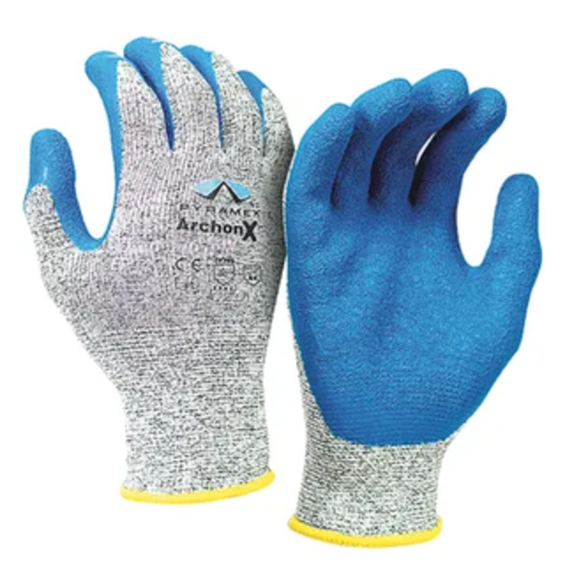 Pyramex Archonx Crinkle Latex Gloves  – Extra Large (10) Size – GL501C5XL