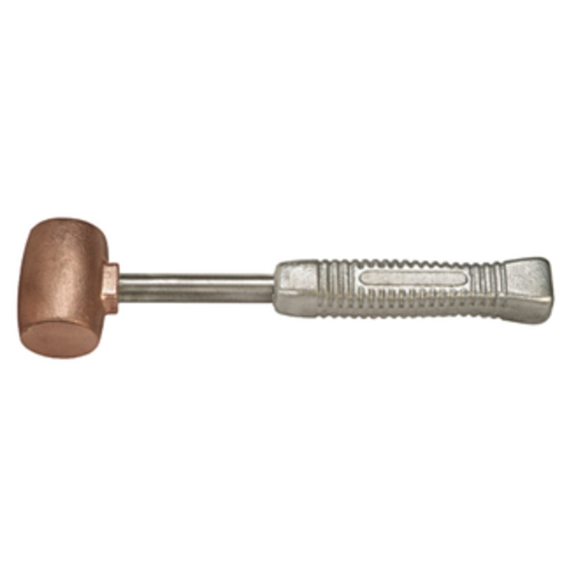 American Hammer Pure Copper Head Barrel Hammer, 2 Face Diameter, 5 lbs. Head Weight, 14 Handle Length – AM5CUAG