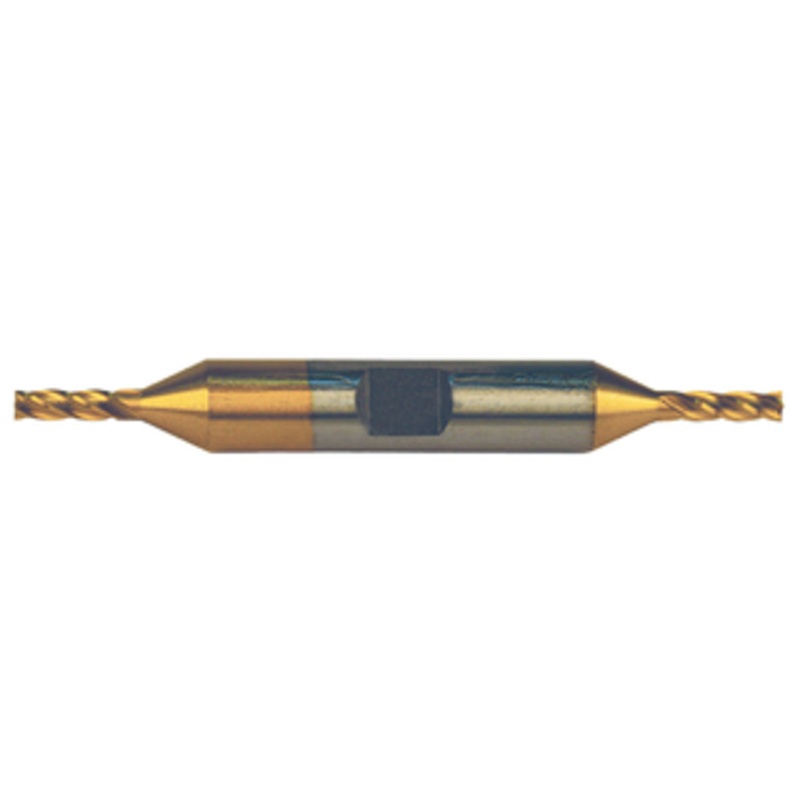 Precise TiN Coated H.S.S. 3/16 Size Finishing End Mill, 3/8 Shank Diameter