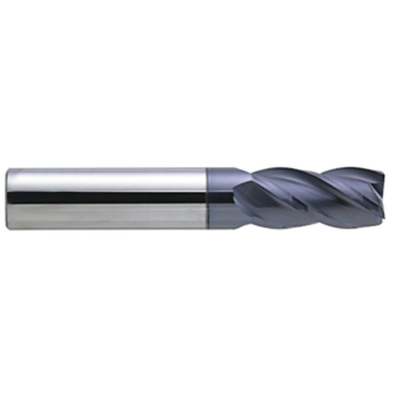 Rushmore USA 4 Flute 40 Helix AlTiN Coated Carbide Single End Mill, 1/32 Size, 1/8 Shank Diameter, 3/32 Length of Cut, 1-1/2 Overall Length