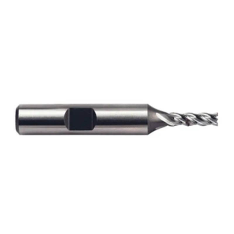 Weldon Tool M42 8% Cobalt 4 Flute Single End Mill, 3/16 Size, 3/8 Shank Diameter, 1/2 Length of Cut, 2-3/8 Overall Length