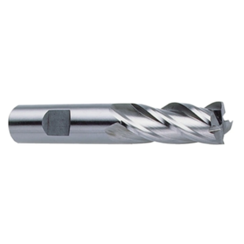 Weldon Tool M42 8% Cobalt 4 Flute Single End Mill, 7/16 Size, 3/8 Shank Diameter, 1 Length of Cut, 2-11/16 Overall Length