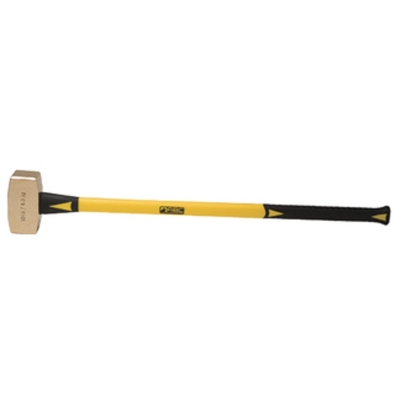 ABC Hammers Brass Sledge Hammer 33 Fiberglass Handle, 2-5/8 Face Diameter, 12 lbs. Head Weight, 37 OAL – ABC12BF