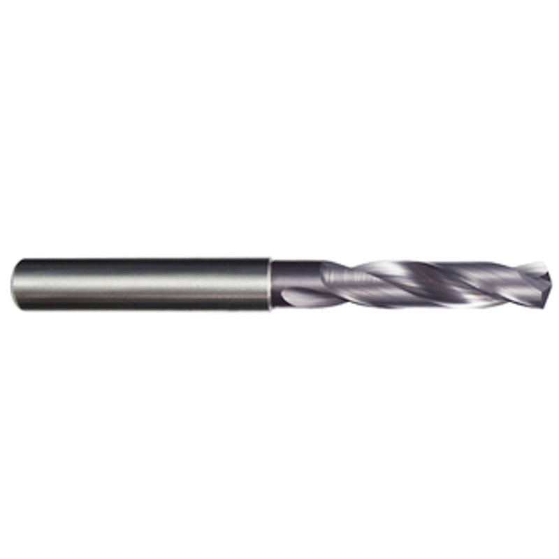 Rushmore USA Solid Carbide AlTiN 5XD Non-Coolant Thru Jobbers Drill, 9/32 Size, 0.2813 Decimal Size, 0.315 Shank Diameter 2.086 Flute Length, 3.58 Overall Length
