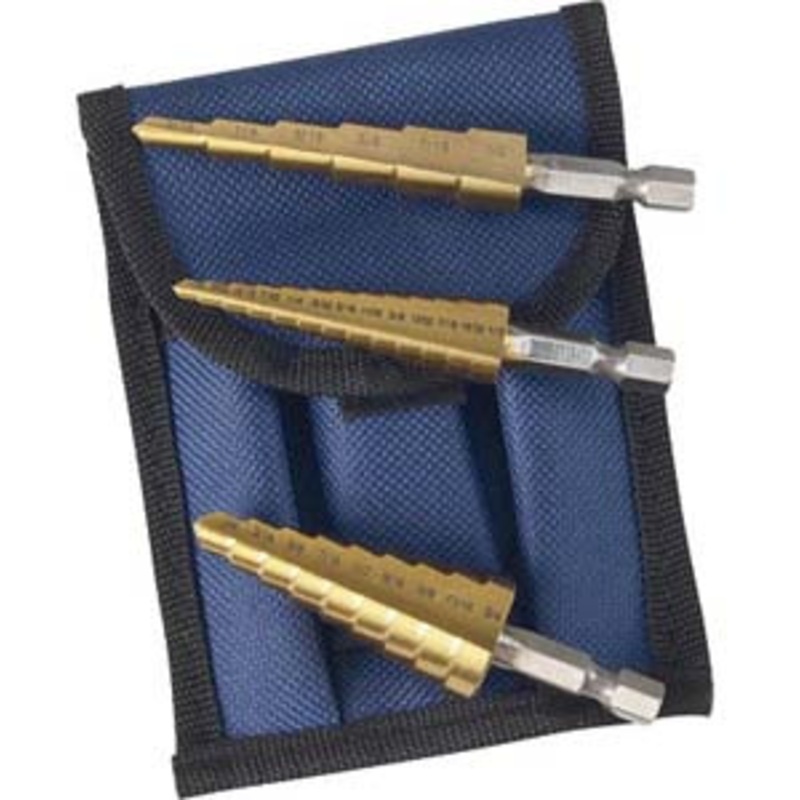 Astro Pneumatic Titanium Step Drill Bit Set 1/8-1/2;3/16-1/2;1/4-3/4 – AO9445