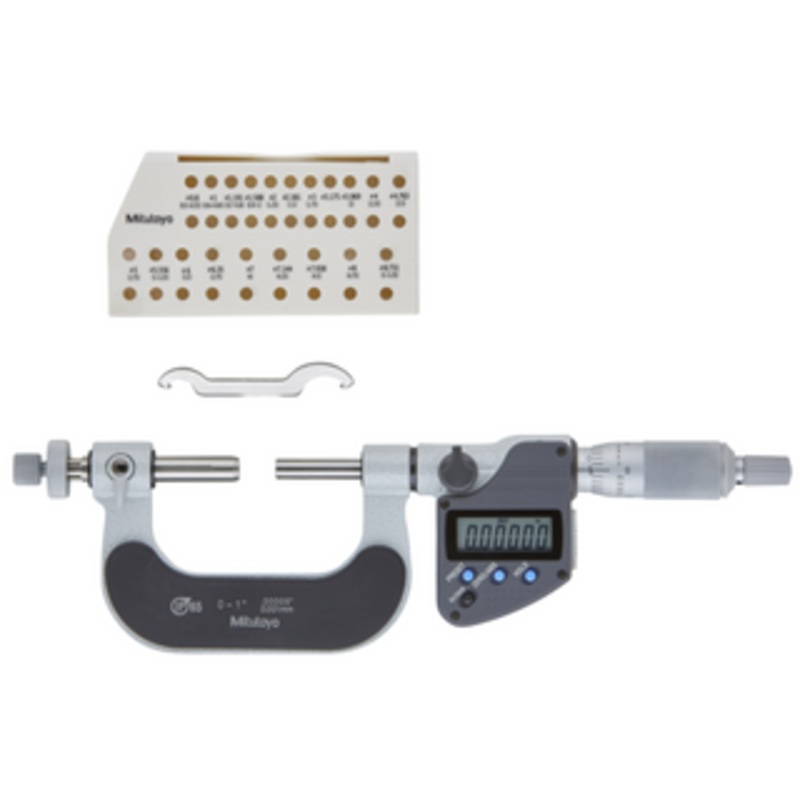 Mitutoyo Gear Tooth Micrometers Series 324, 124 Interchangeable Ball Anvil Type