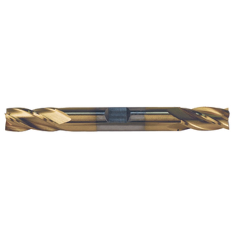 Precise TiN Coated H.S.S. 1/2 Size Finishing End Mill, 1/2 Shank Diameter