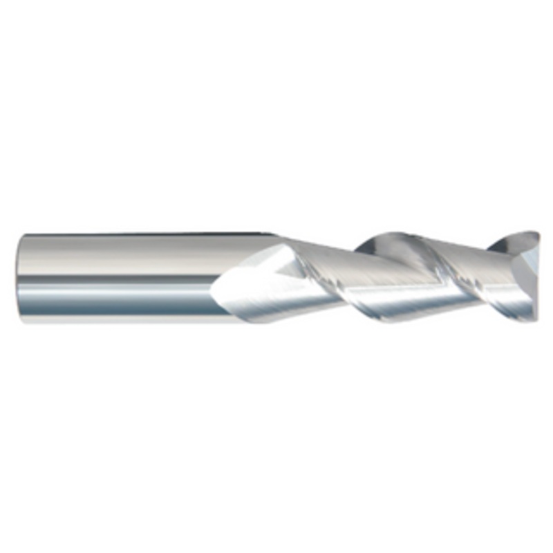 Rushmore USA 2 Flute Carbide Single End Mill, 1/4 Size & Shank Diameter, 3/4 Length of Cut, 2-1/2 Overall Length