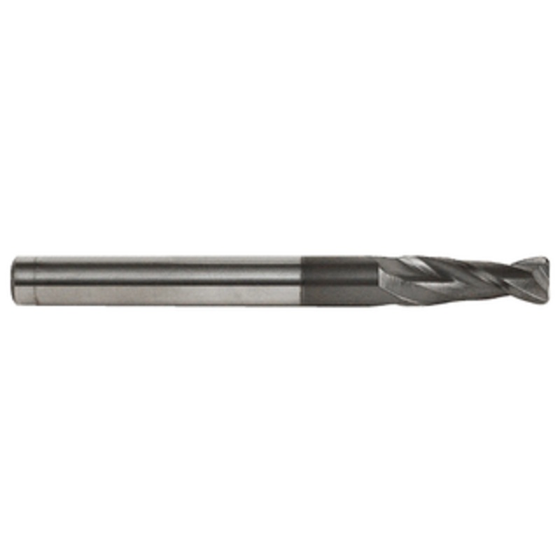Rushmore USA 2 Flute ALTiN Coated Solid Carbide .060-.062 Corner Radius Single End Mill, 3/8 Size & Shank Diameter, 1 Flute Length, 2-1/2 Overall Length
