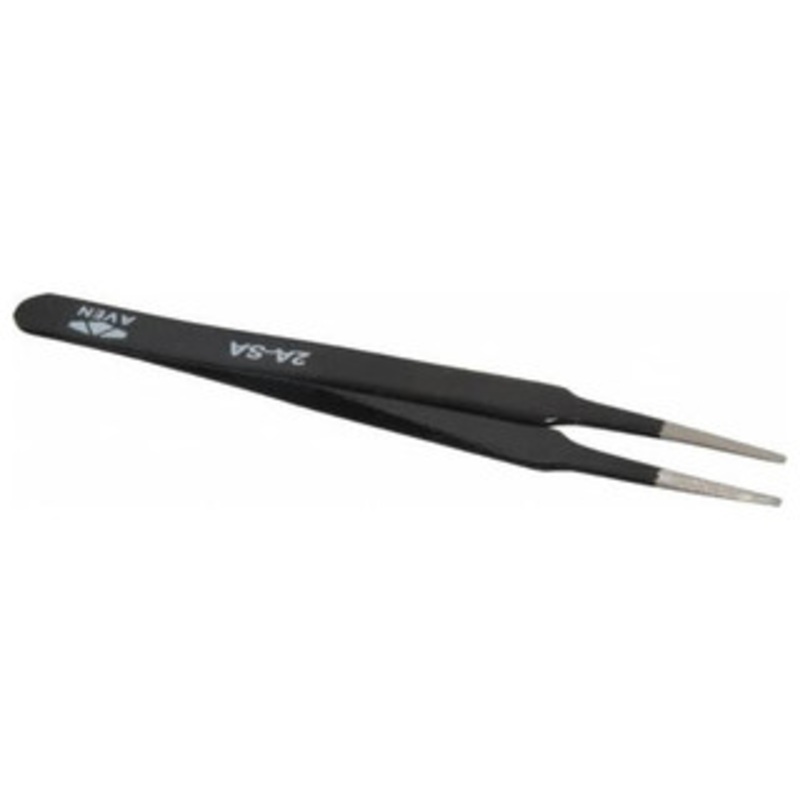 Aven E-Z Pik Precision Tweezers 18049EZF, 2A-SA Pattern, Black – 90-986-1
