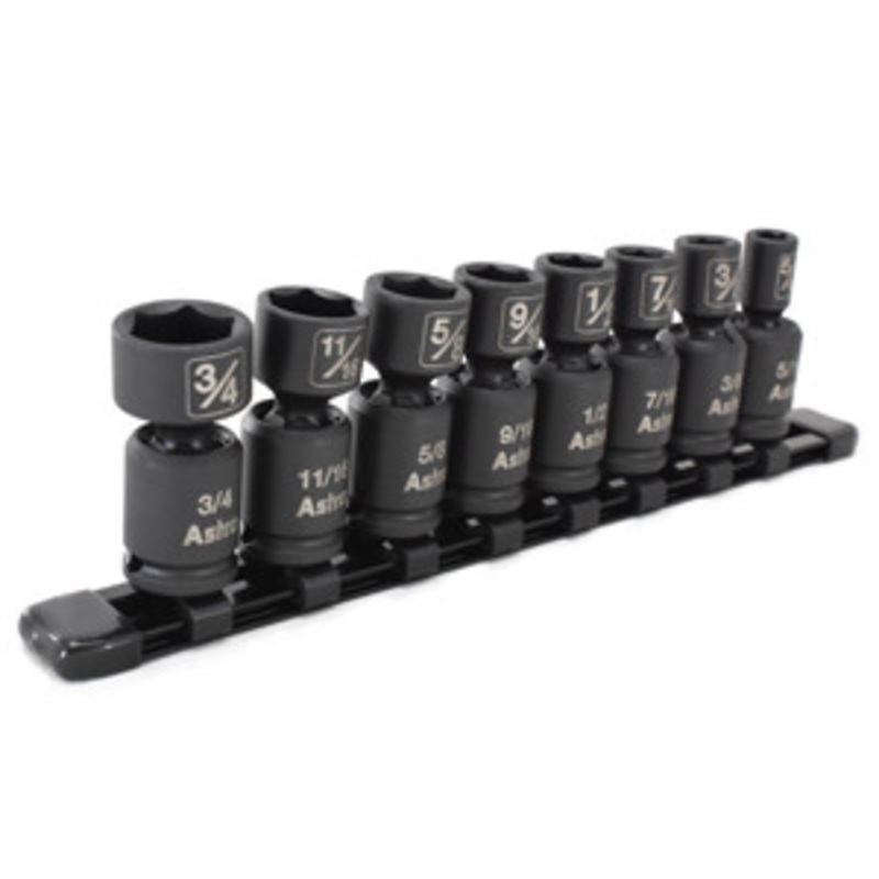 Astro Pneumatic 8 Piece SAE 3/8 Drive Nano Pinless Universal Impact – AO78340