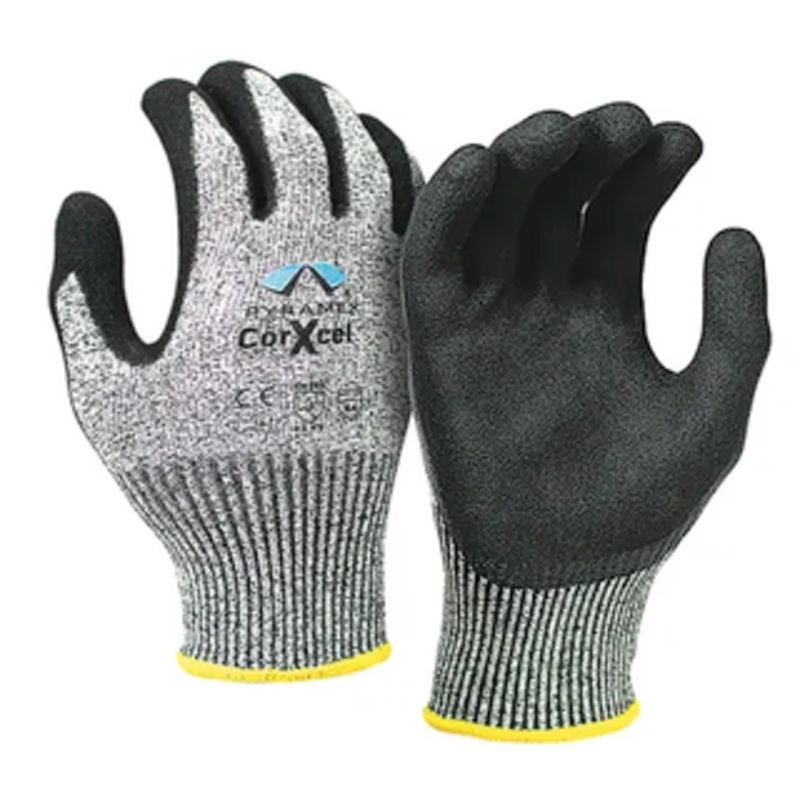 Pyramex Corxcel HPPE Liner Sandy Coating Nitrile Gloves – Extra Large (10) Size – GL604C5XL