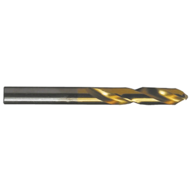 Viking Premium H.S.S. TiN Coated Screw Machine Length Drill, #7 Size, .2010 Decimal Size, 1-3/16 Flute Length, 2-1/4 Overall Length