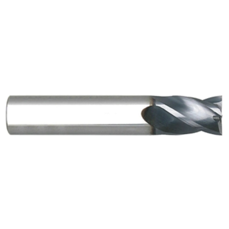 Niagara Cutter 4 Flute Stabilizer AlTiN Coated Carbide Square Corner Single End Mill, 5/16 Size & Shank Diameter, 5/16 Length of Cut, 2 Overall Length