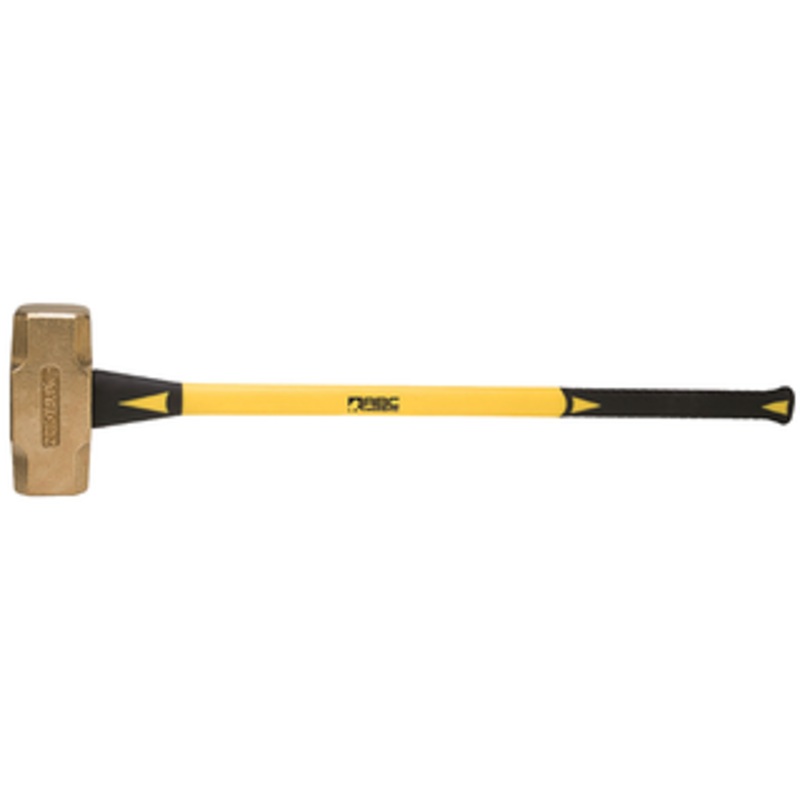 ABC Hammers Brass Sledge Hammer 33 Fiberglass Handle, 3 Face Diameter, 20 lbs. Head Weight, 37 OAL – ABC20BF