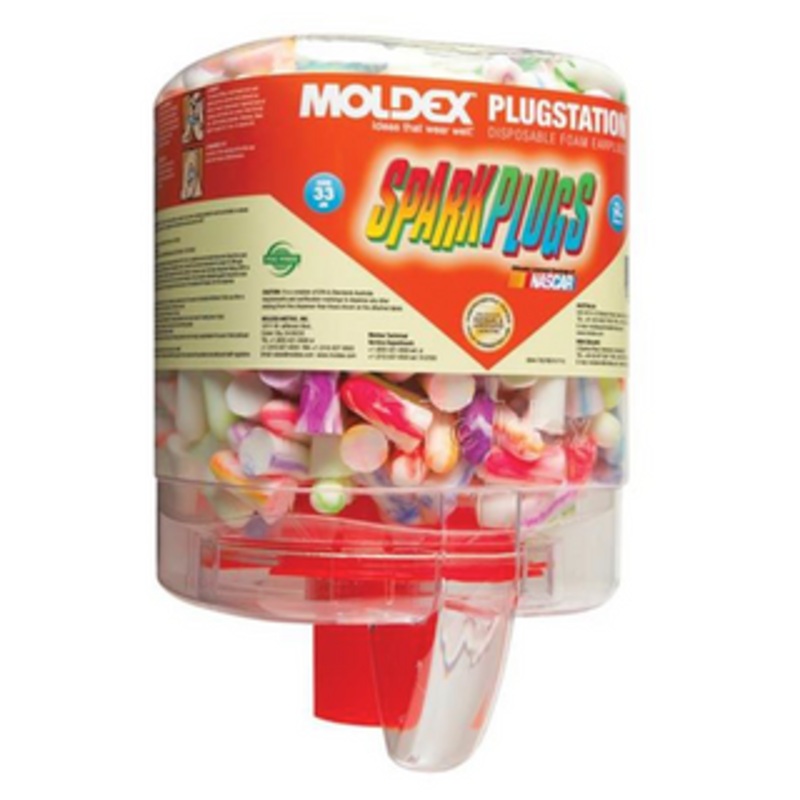 Moldex PLUGSTATION with SPARKPLUGS Disposable Uncorded Earplugs