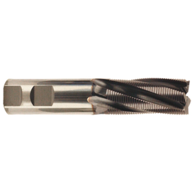 Niagara Cutter ELITE Series 5 Flute Solid Carbide AlTiN Coated Roughing End Mill, 1 Size & Shank Diameter, 2 Length of Cut, 0.025 Chamfer Corner, 5 Overall Length