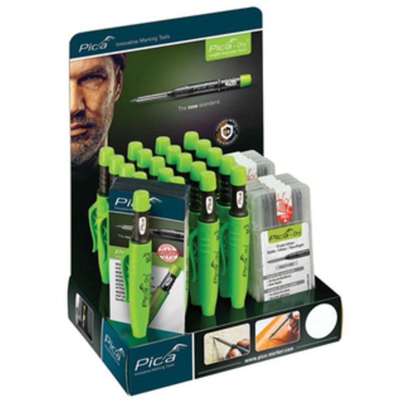Pica Dry Longlife Automatic Pen 20/Pack Marker and 10/Pack 4030 Graphite Refill Package – 3021
