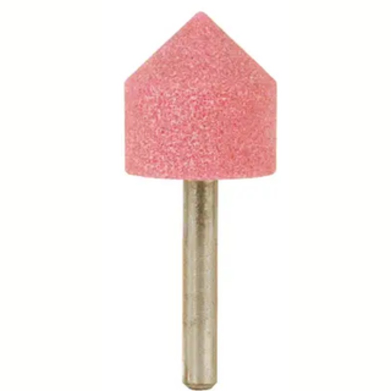 Precise USA Aluminum Oxide Mounted Stone Shape A13, 1-1/8 Point Diameter, 1-1/8 Point Length