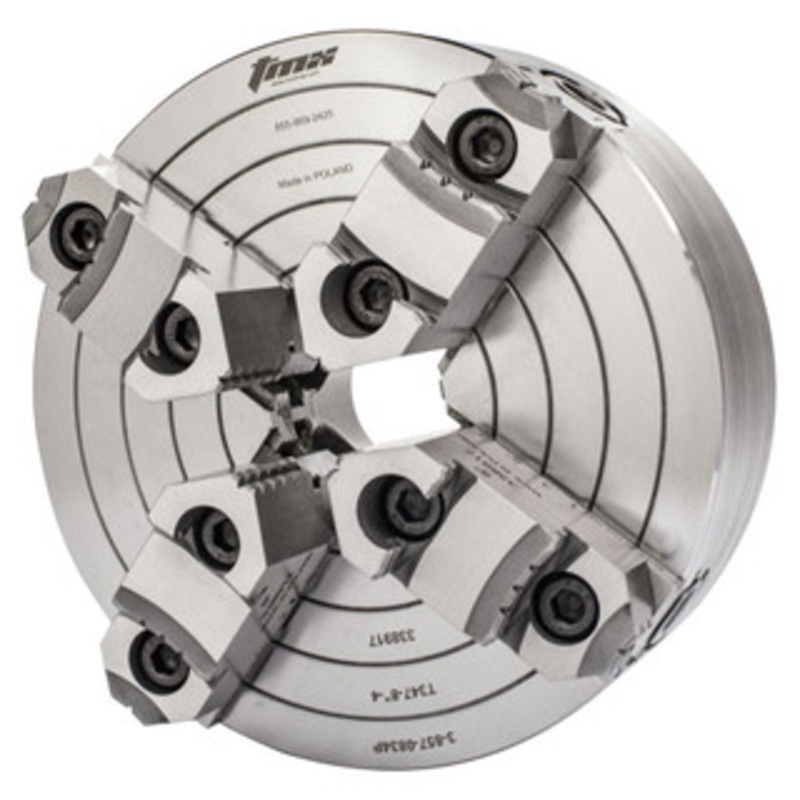 TMX 4-Jaw Type D Direct Mount Independent Lathe Chuck, 8 D1-3, 1.97 Hole – 3-857-0833P
