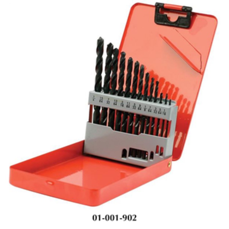 Precise 13 Piece HSS Surface Treated Jobbers Length Twist Drill Sets