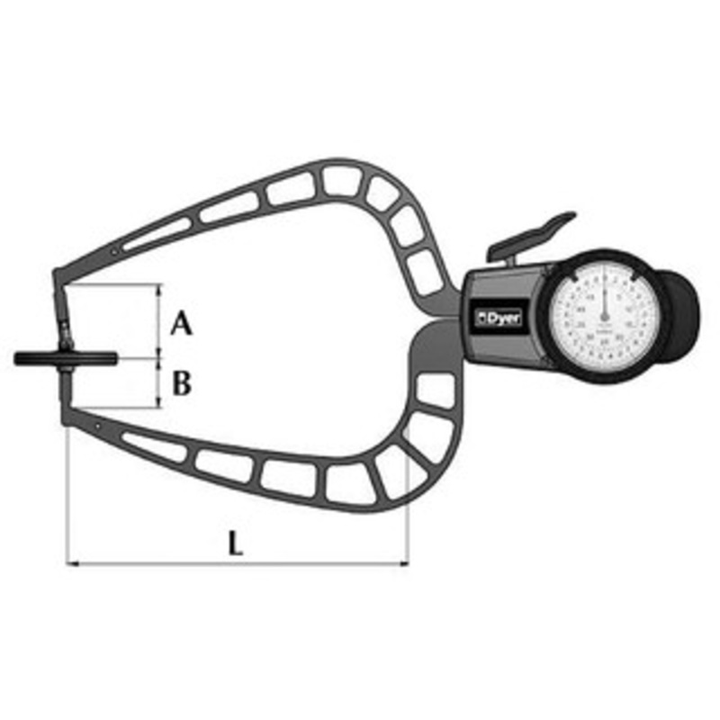 Dyer Dial Thickness Gage 100.0-150.0mm Range – 306-823