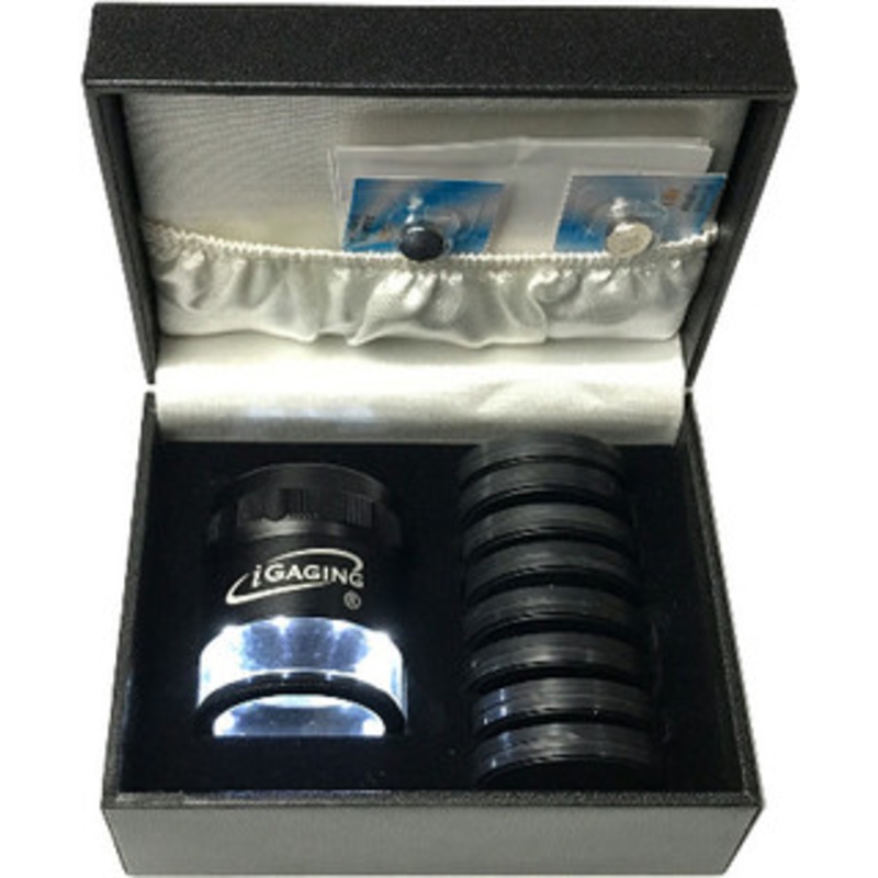 iGaging LED Measuring Magnifier Loupe 10X & Set