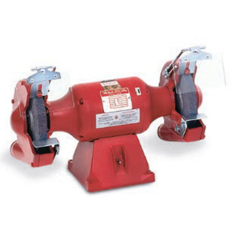 Baldor Big Red Grinder/Buffer, 8 Inch Wheels, 3/4 HP, 3600 RPM, 1-Phase, 115/230V, with Exhaust Type Wheel Guards – 862RE