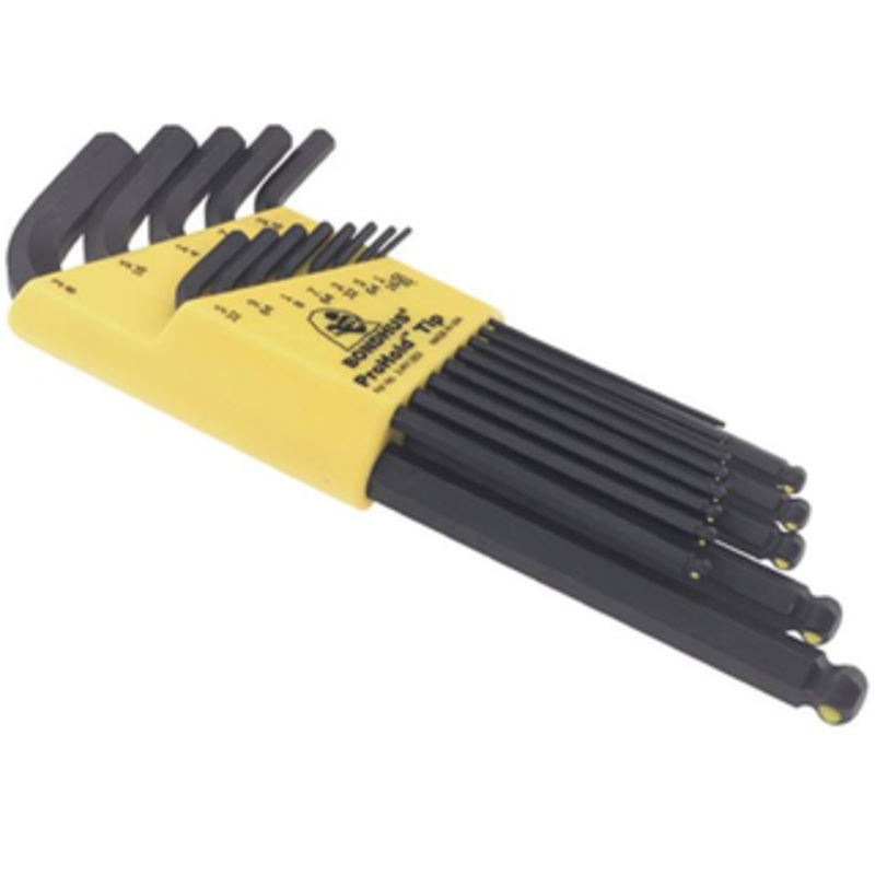 Bondhus 10 Piece ProHold Balldriver L-Wrench Set 1/16 to 1/4 74938