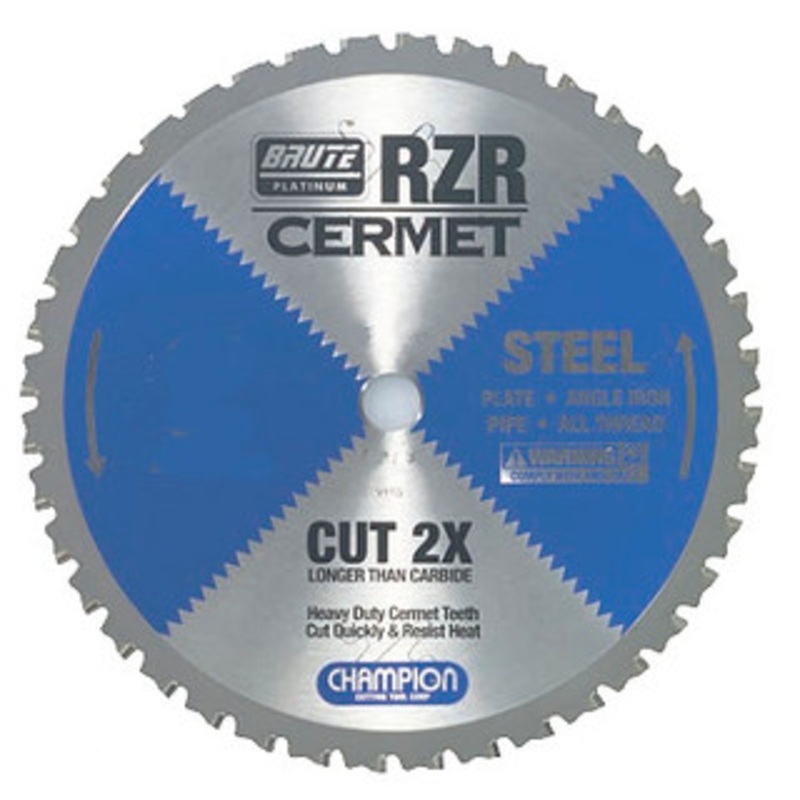 Champion Tool RZR Circular Saw Steel Cutting Blade, 12 Dia. – RZR-12-54-S