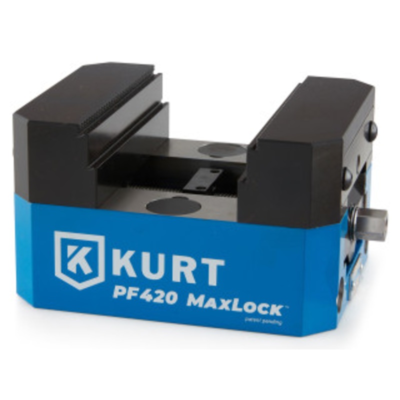 Kurt Precision Force MaxLock 5-Axis Vise PF420 with Serrated Jaws – PF420-S