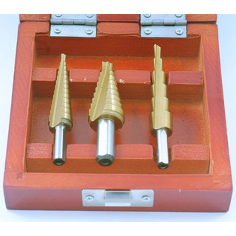 Precise 3 Piece 1/8-3/4 TiN Coated Step Drill Set – 5000-0890