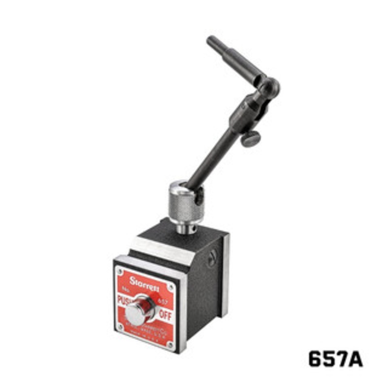 Starrett 657A Magnetic Base Indicator Holder with Swivel Post Assembly