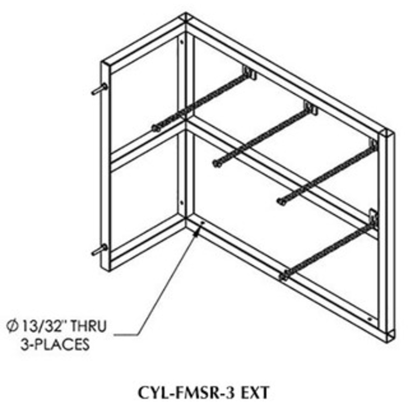 Vestil 3 Cylinder Extension Barricade Rack – CYL-FMSR-3-EXT