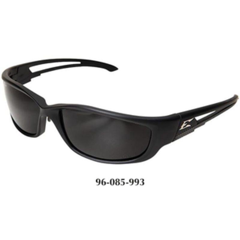 Edge Eyewear Kazbek Black Frame, Polarized Smoke Lens Safety Glasses TSK-XL216