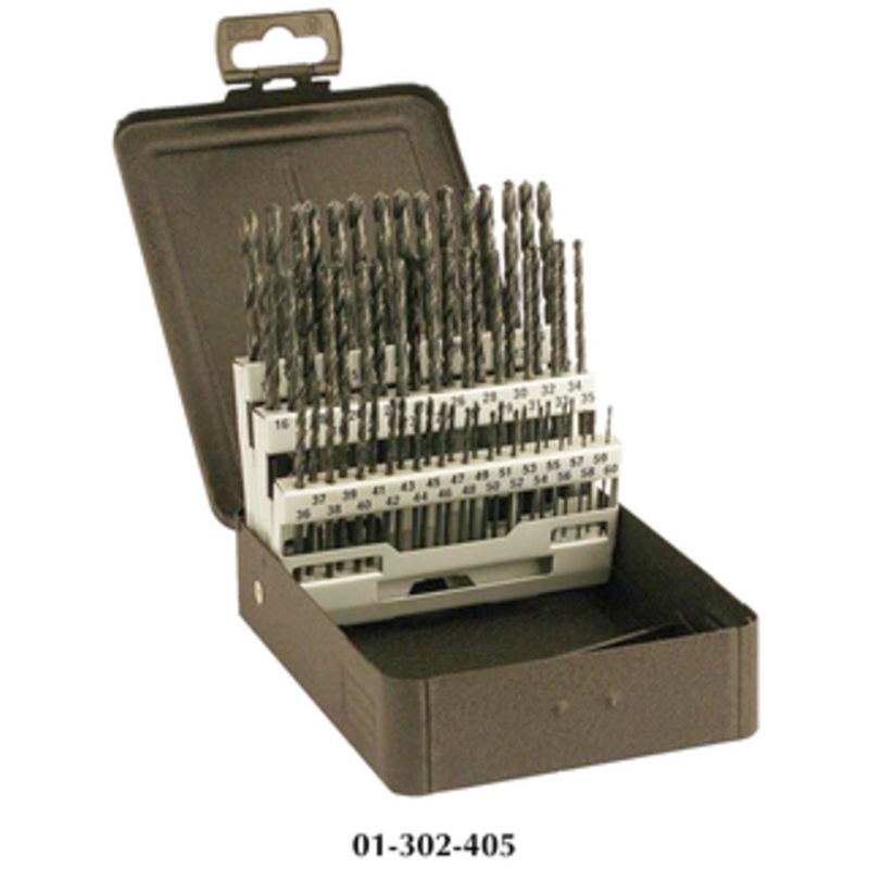 Precision Twist Drill 60 Piece #1 to #60 Jobbers Length Twist Drill Sets