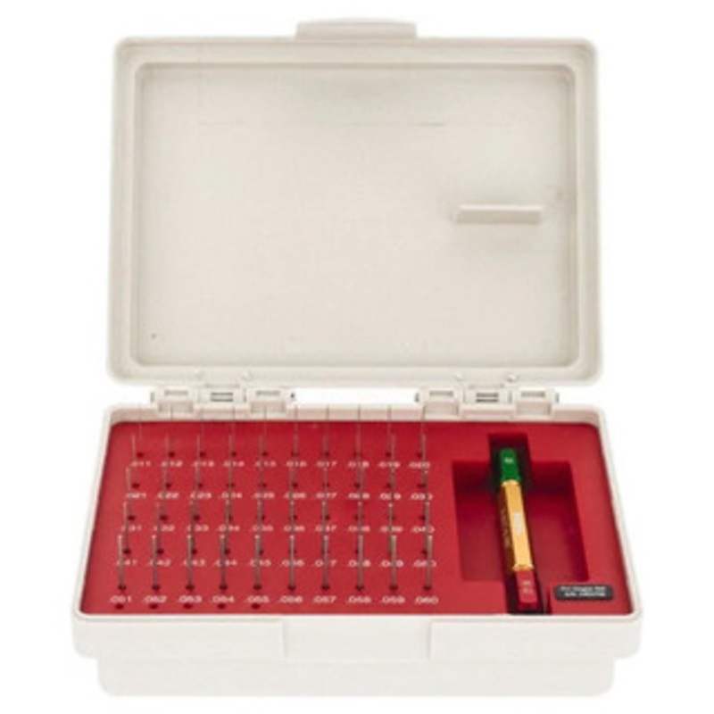 SPI Class ZZ Pin Gage Set, Inch, Steel, Plus Tolerance, 0.011 – 0.060 Range, 50 Pieces – 22-154-9
