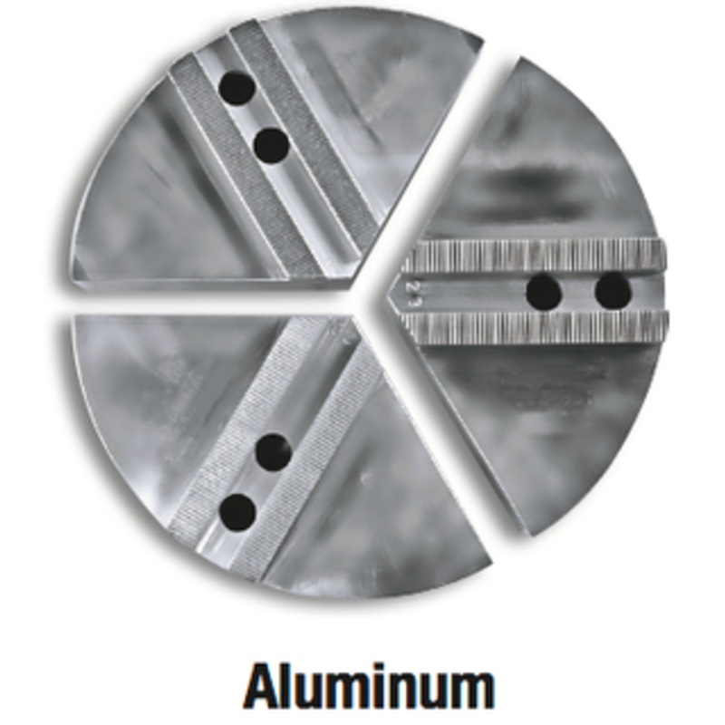 Precise Aluminum Serrated Soft Top Pie Jaws, 10 Chuck Size, Standard Height – 370-952