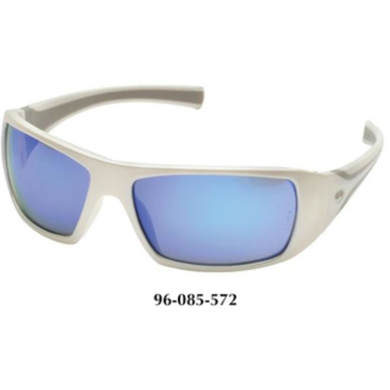 Pyramex Goliath White Frame, Ice Blue Mirror Lens Safety Glasses SW5665D
