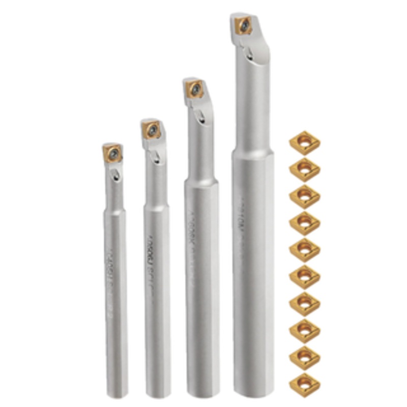 Terra Carbide SCLC_ Boring Bar Set (5/16, 3/8, 1/2, & 5/8) With ((10) CCMT2(1.5)1-MP1 CT25M AKUMA Inserts